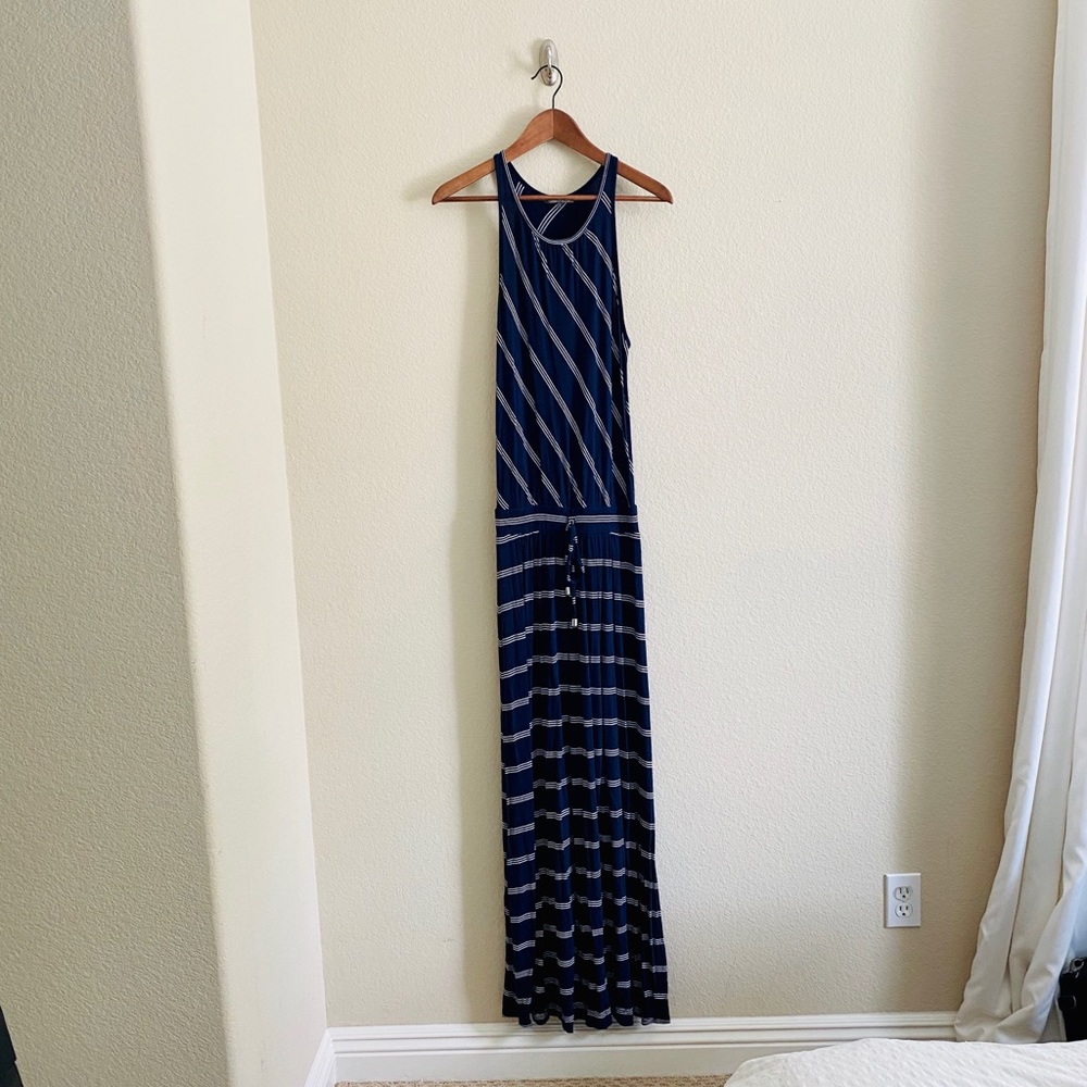 Michael Stars Navy Stripe Maxi Dress